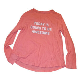 Xhilaration Pink White Long Sleeve - TODAY IS GOING TO BE AWESOME